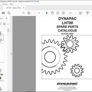 Dynapac LH700 Spare Parts Catalogue Manual SLH700-1EN7  - PDF DOWNLOAD
