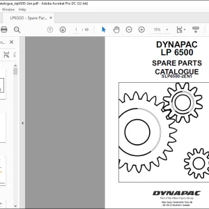 Dynapac LP 6500 Spare Parts Catalogue Manual SLP6500-2EN1 -  PDF DOWNLOAD