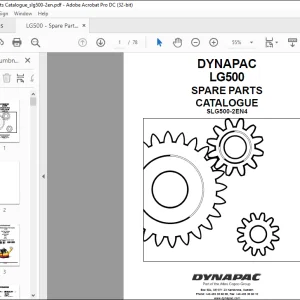 Dynapac LG500 Spare Parts Catalogue Manual SLG500-2EN4 - PDF DOWNLOAD