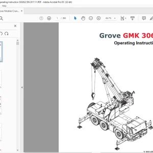 Grove Crane GMK 3060 Operating Instruction Manual 3302622 - PDF DOWNLOAD