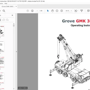 Grove Crane Manitowoc GMK 3060 Operating Instruction Manual 3302623 - PDF DOWNLOAD
