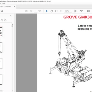 Grove Crane Manitowoc GMK3060L Lattice Extension Operating Manual 3302997 - PDF DOWNLOAD