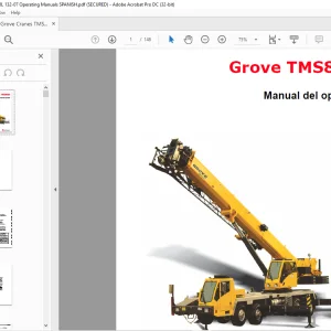 Grove Crane Manitowoc TMS800E Manual del Operador - PDF DOWNLOAD (Spanish)