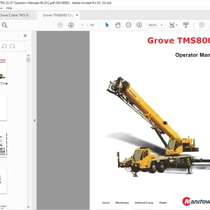 Grove Crane Manitowoc TMS800E Operator's Manual - PDF DOWNLOAD