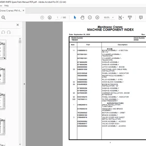 Grove Crane TMS865 Spare Parts Catalog Manual 49508 - PDF DOWNLOAD