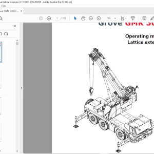 Grove GMK 3060i Lattice Extension Operating Manual 3113112 - PDF DOWNLOAD