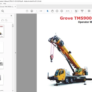 Grove Manitowoc TMS9000-2 Operator Manual - PDF DOWNLOAD