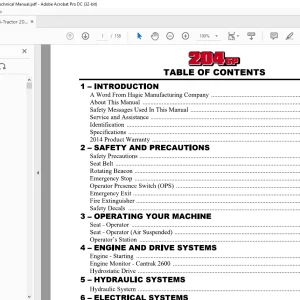 Hagie Hi-Tractor 204SP Operator's Manual 493596 - PDF DOWNLOAD