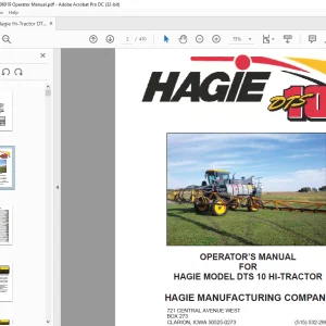 Hagie Hi-Tractor DTS 10 Operator's Manual - PDF DOWNLOAD