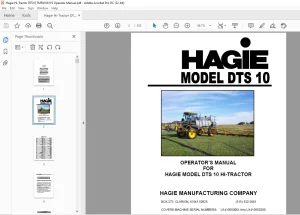 Hagie Hi-Tractor DTS 10 Operator's Manual 493331 - PDF DOWNLOAD