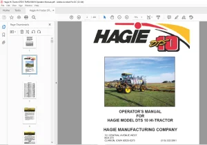 Hagie Hi-Tractor DTS 10 Operator's Manual 493517 - PDF DOWNLOAD