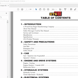 Hagie Hi-Tractor DTS 10 Sprayer Technical Manual 493586 - PDF DOWNLOAD