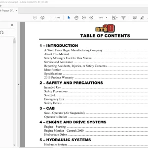 Hagie Hi-Tractor DTS 10 Sprayer Technical Manual 493617 - PDF DOWNLOAD