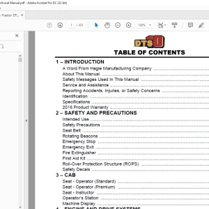 Hagie Hi-Tractor DTS 10 Sprayer Technical Manual 493623 - PDF DOWNLOAD