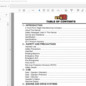 Hagie Hi-Tractor DTS 10 Technical Manual 493713 - PDF DOWNLOAD