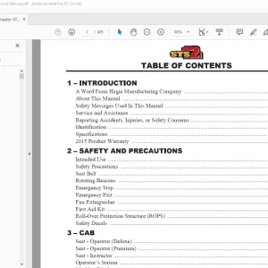 Hagie Hi-Tractor STS 12 Sprayer Technical Manual 493603 - PDF DOWNLOAD