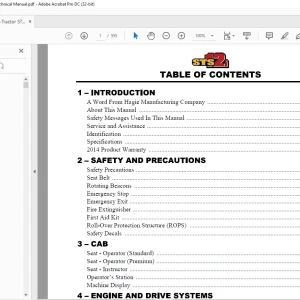 Hagie Hi-Tractor STS 12i Sprayer Technical Manual 493590 - PDF DOWNLOAD