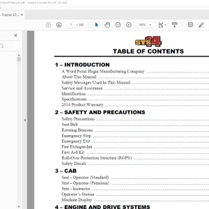 Hagie Hi-Tractor STS 14 Sprayer Technical Manual 493580 - PDF DOWNLOAD