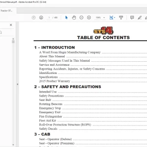 Hagie Hi-Tractor STS 14 Technical Manual 493606 - PDF DOWNLOAD