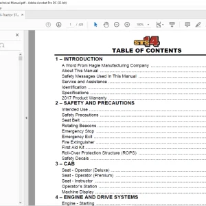 Hagie Hi-Tractor STS 14 Technical Manual 493686 - PDF DOWNLOAD