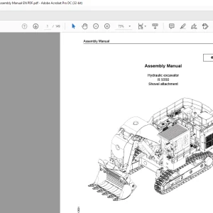 Liebherr R 9350 Shovel Attachment Hydraulic Excavator Assembly Manual - PDF DOWNLOAD