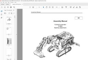 Liebherr R 9600 Backhoe Attachment Hydraulic Excavator Assembly Manual - PDF DOWNLOAD