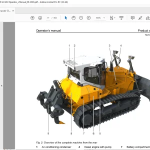 Liebherr Crawler dozer PR 736 3A_G8.0 Operator's Manual - PDF DOWNLOAD
