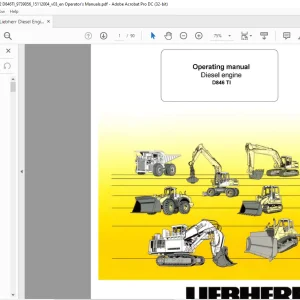 Liebherr Diesel engine D846 TI Operating Manual -  PDF DOWNLOAD