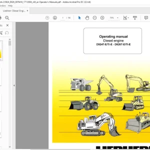 Liebherr Diesel engine D924T-ETI-E - D926T-ETI-E Operating Manual -  PDF DOWNLOAD