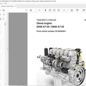 Liebherr Diesel engine D936 A7-05  D946 A7-05 Operating Manual -  PDF DOWNLOAD