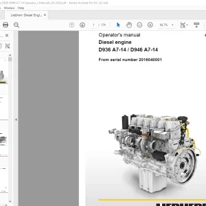 Liebherr Diesel engine D936 A7-14  D946 A7-14 Operator's manual - PDF DOWNLOAD