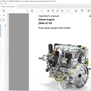 Liebherr Diesel engine D944 A7-05 Operating Manual - PDF DOWNLOAD