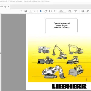 Liebherr Diesel engine D9512 A7- Tier 0/2 Operating Manual -  PDF DOWNLOAD