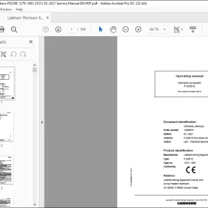 Liebherr Hydraulic excavator P 9250 E Operating manual 25312 - PDF DOWNLOAD
