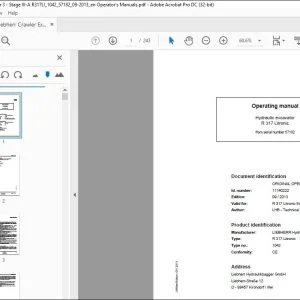Liebherr Hydraulic excavator R 317 Litronic Operating instructions Manual 57182 - PDF DOWNLOAD