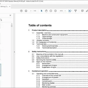 Liebherr Hydraulic excavator R 9250 Operating Manual  - PDF DOWNLOAD