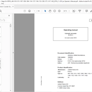 Liebherr Hydraulic excavator R 974 C Operating manual - PDF DOWNLOAD