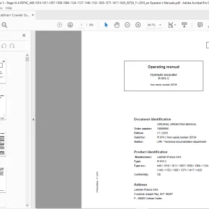 Liebherr Hydraulic excavator R 974 C Operating manual 30724 - PDF DOWNLOAD
