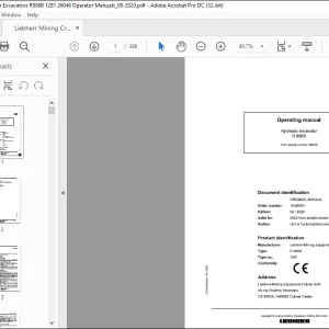 Liebherr Hydraulic excavator R 996B Operating Manual - PDF DOWNLOAD