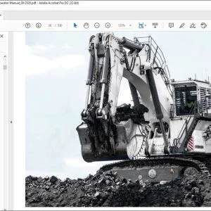 Liebherr Hydraulic excavator R9400 Operating Manual - PDF DOWNLOAD