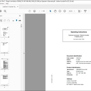 Liebherr Hydraulic excavator/Material handler R 924B Litronic Operating instructions Manual 10343 - PDF DOWNLOAD