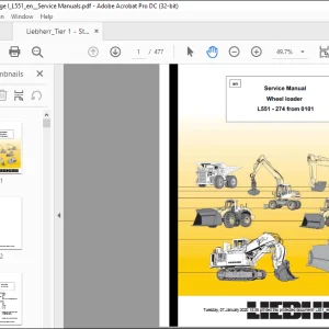 Liebherr L 551 - 274 from 0101 Wheel Loader Service Manual - PDF DOWNLOAD