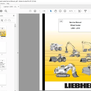 Liebherr L506 - L510 Wheel Loader Service Manual - PDF DOWNLOAD