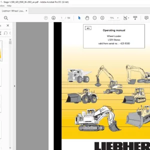 Liebherr L509 Stereo Wheel Loader Operating Manual SN 429 8500 - PDF DOWNLOAD