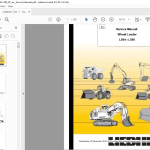Liebherr L544 L580 Wheel Loader Service Manual - PDF DOWNLOAD