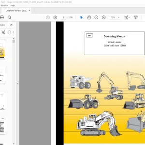 Liebherr L544_443 L544 T_445 Wheel Loader Operating Manual SN 12800 - PDF DOWNLOAD