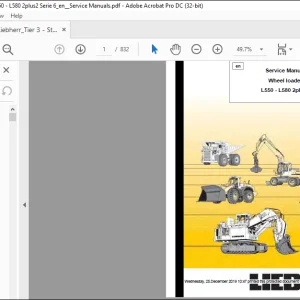 Liebherr L550 - L580 2plus2 Wheel Loader Service Manual - PDF DOWNLOAD