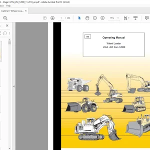Liebherr L554 453 Wheel Loader Operating Manual SN 12800 - PDF DOWNLOAD
