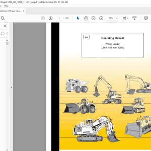Liebherr L564_463 L564T_465 Wheel Loader Operating Manual SN 12800 - PDF DOWNLOAD