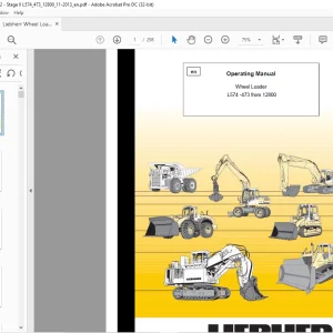 Liebherr L574_473 L574 S_473 Wheel Loader Operating Manual SN 12800 - PDF DOWNLOAD